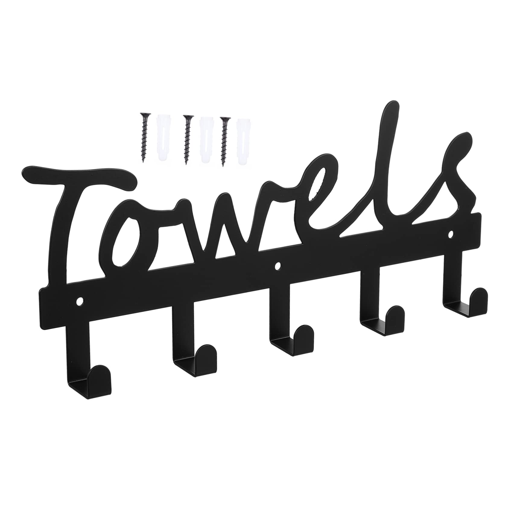 Zerodeko 1Pc Retro Iron Wall Hook Multifunctional Towel Holder for Home Chic Wall Mounted Sundries Organizer Elegant Black Design for Towels Hats Bags and More