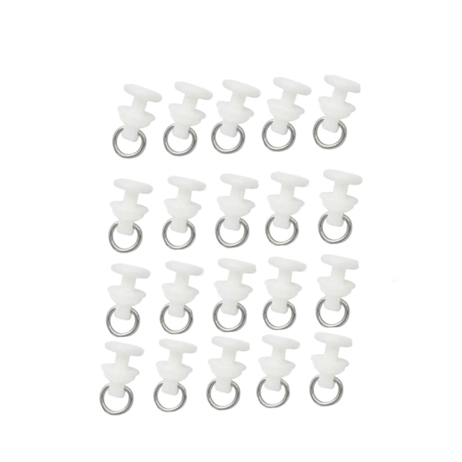 Curtain Track Rollers 60pc White Curtain Track Pulley Silent Slide Smoothly Hook Roller Plastic Glider Bathroom For the living room