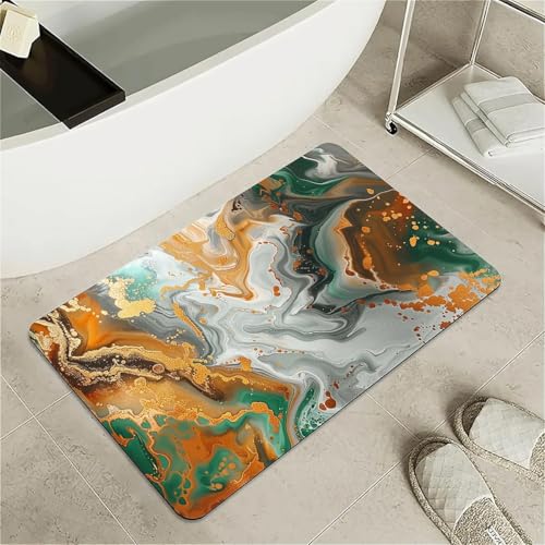 Tapis en terre de diatomées effet marbre de haute qualité esthétique