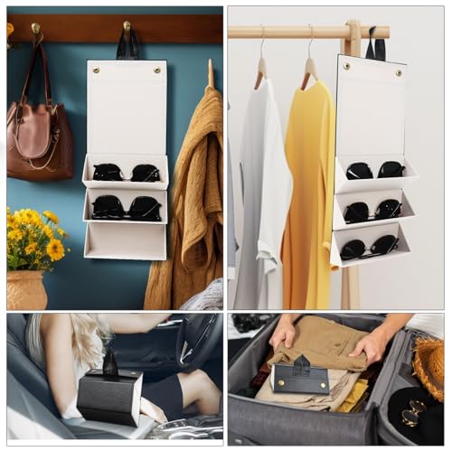 Image of Travel Sunglasses Organizer, Sunglasses Travel Case for Multiple Pairs, Multiple Glasses Travel Case for Women, Men