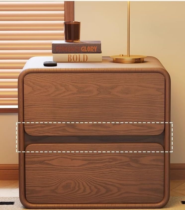 ーブルベッドサイドテーブル ベッド横 テーブルベッドサイドチェスト床头柜リムシンプルモダン北欧 (35*40*47cm,カーキ色)