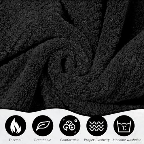 Image of Tigeen 4 Pcs Spa Wrap Towel Wrap for Women Spa Robe with Adjustable Closure Elastic Top Lightweight Wraps for Bath Shower (Black,XXL-4xl)