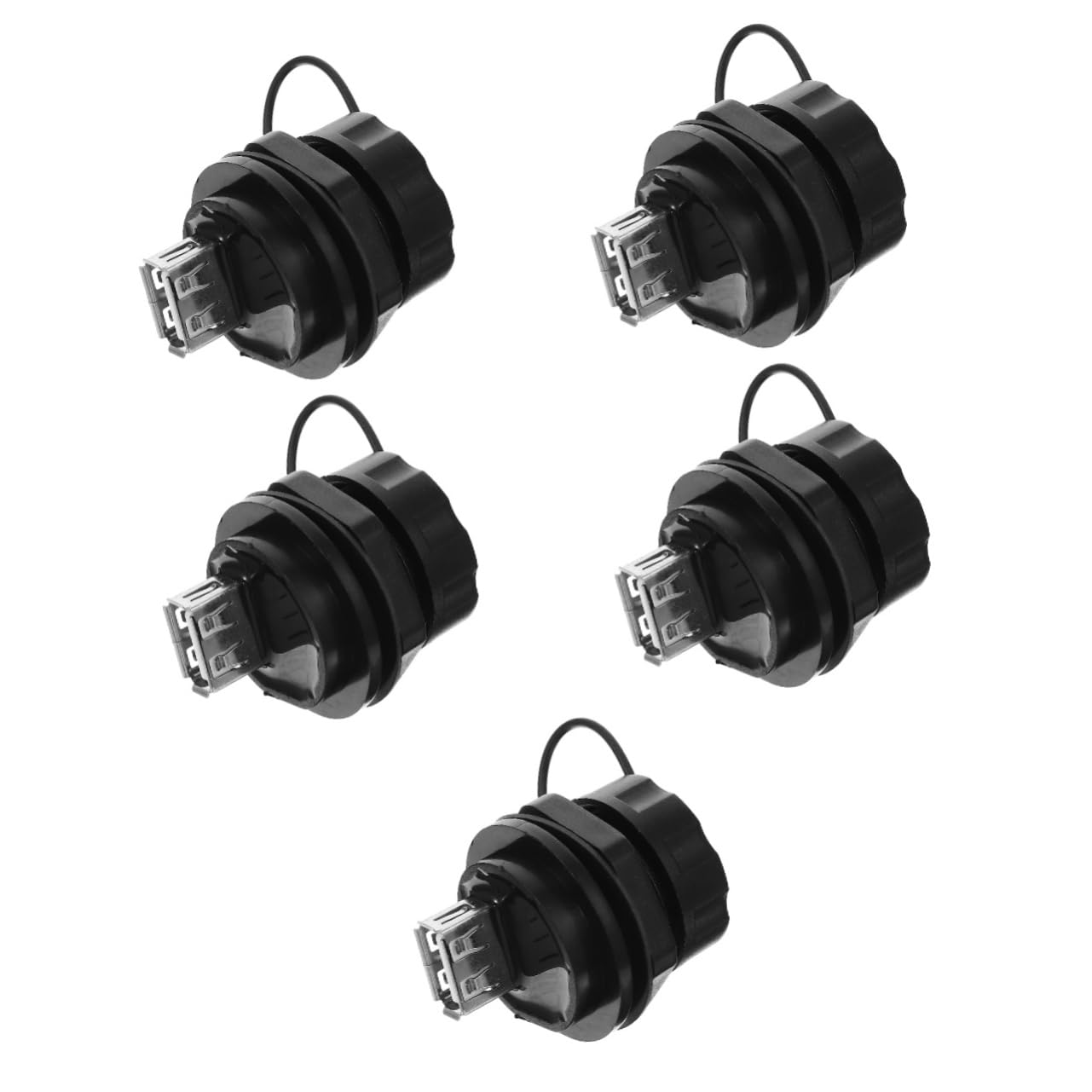 BESTonZON 5 Pezzi Connettore Impermeabile Connettori USB Connettore USB Per Apparecchiature Industriali Connettore USB Per Il Trasferimento Dei Dati Adattatore Di Estensione Dati Pass
