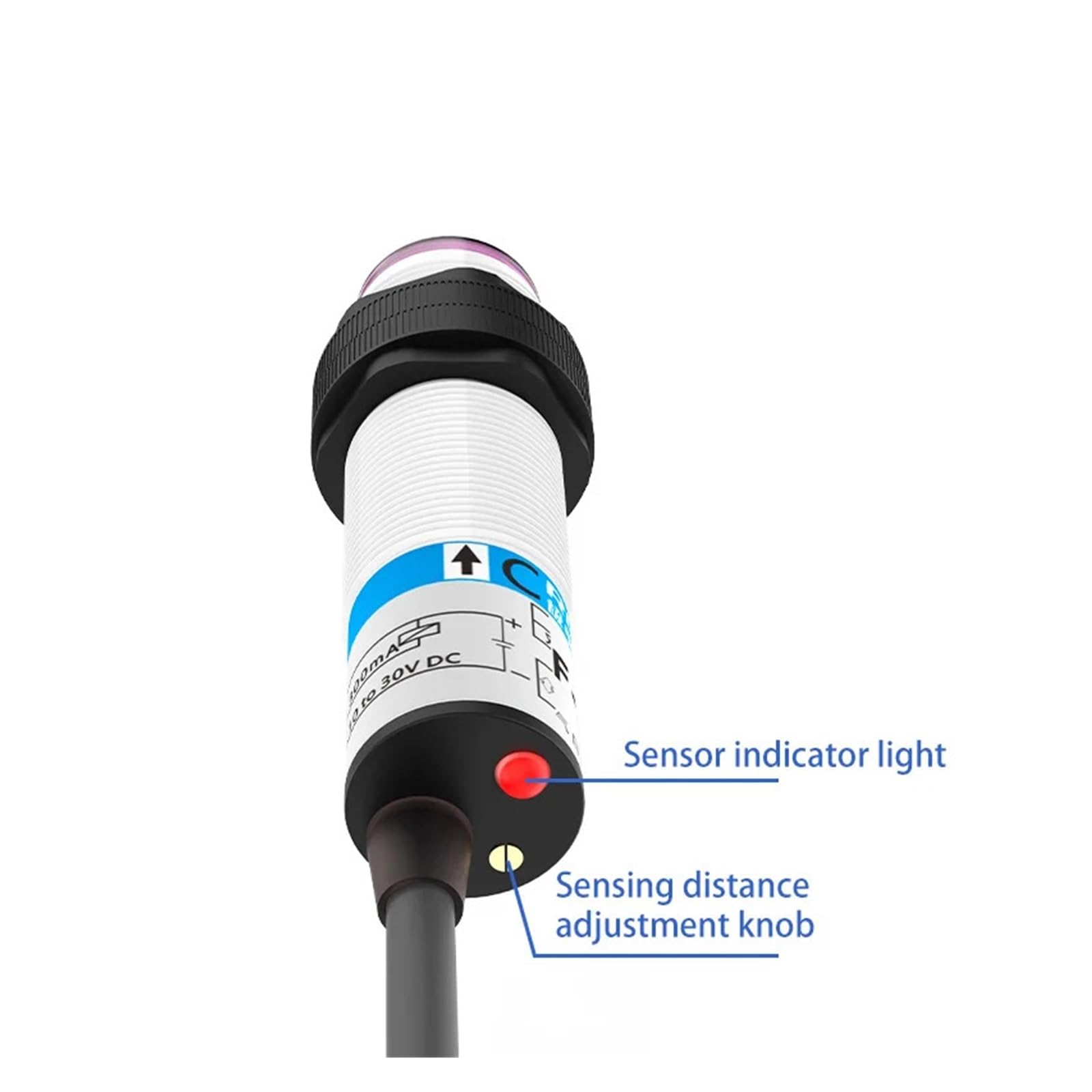 Infrarot-Fotoelektrischer Sensor, diffuse Reflexion, Erfassungsabstand 10–50 cm, E3F-Serie, 10–30 VDC, NPN, PNP-Lichtschranke(50CM AC2-wire NO)