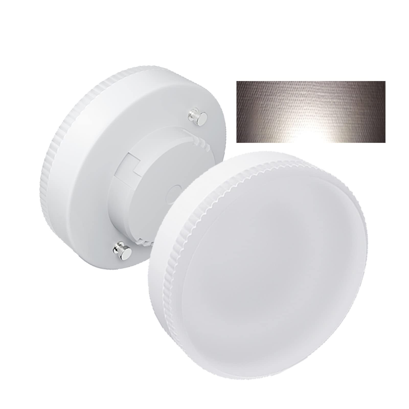 BVCL GX53 LED Bulb, 10W, 1000 Lumens, AC/DC 190-260V, Replaces GX53 Halogen or CFL 100W Round Bulbs, Non-dimmable, 2pcs (Color : Cool White 6000K)