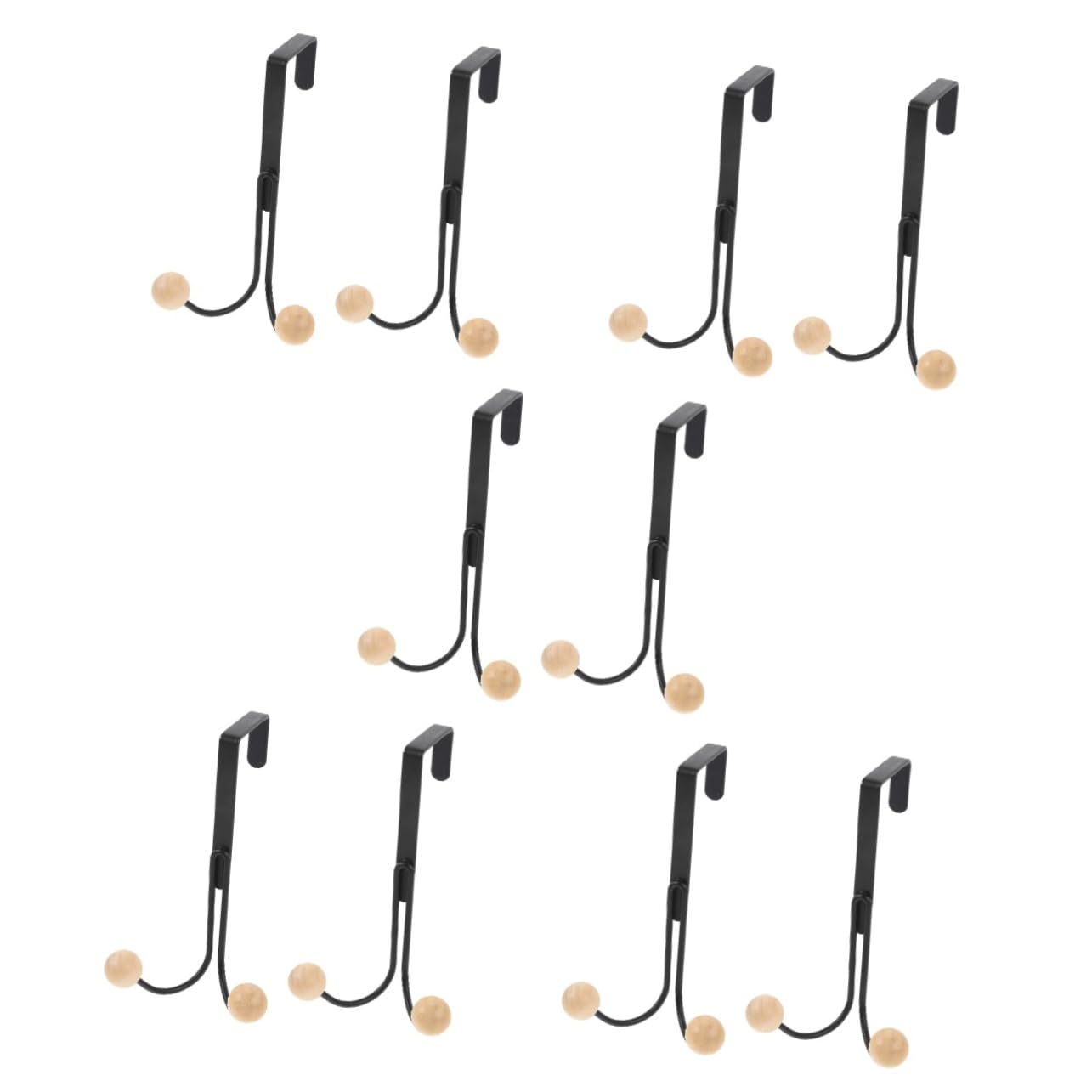 Zerodeko 5 Series Gancho De Puerta Puertas Prenda Moderno Gancho De Toalla Abrigo Colgador De Bolso De Armario Ganchos Colgantes Ganchos Para Colgar Percheros De Madera Negro 2 Piezas X 5
