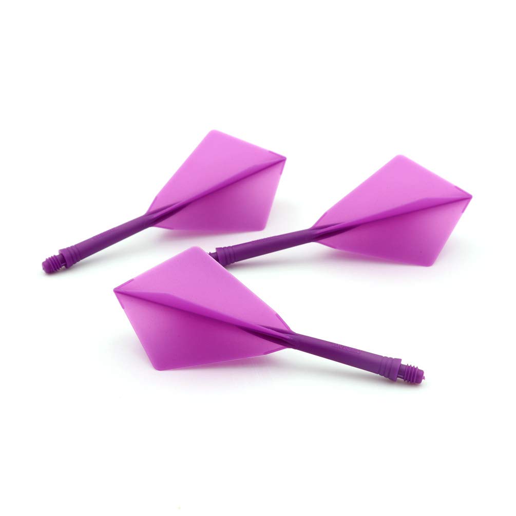 CUESOUL Rost Eje de dardo Integrado y Plumas Medianas, Forma de Diamante, Juego de 3