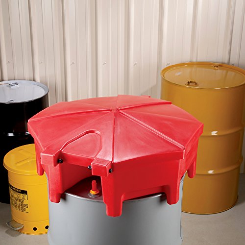 New Pig Drum Funnel | Universal Poly Drum Funnel With Hinged Lid | For 55 Gal. Plastic Or Steel Tight-Head Drums | Red | Drm672-Rd #TOP1
