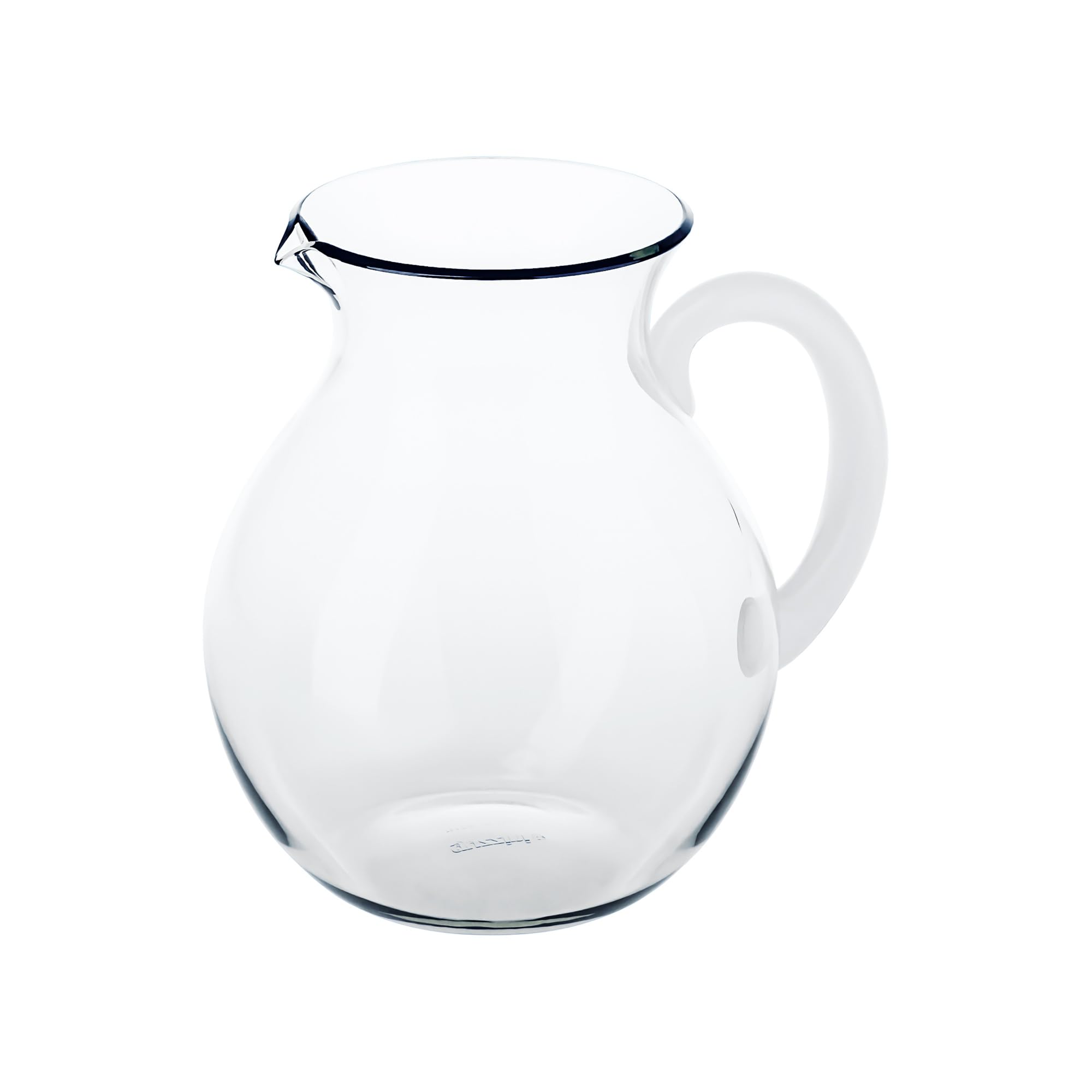 GUZZINI Dolcevita 64oz/2L Balloon Pitcher with Spout - Clear - 100% Recycled Plastic - Unbreakable & BPA-Free, Water Jug, Iced Tea Pitcher for Restaurant & Home
