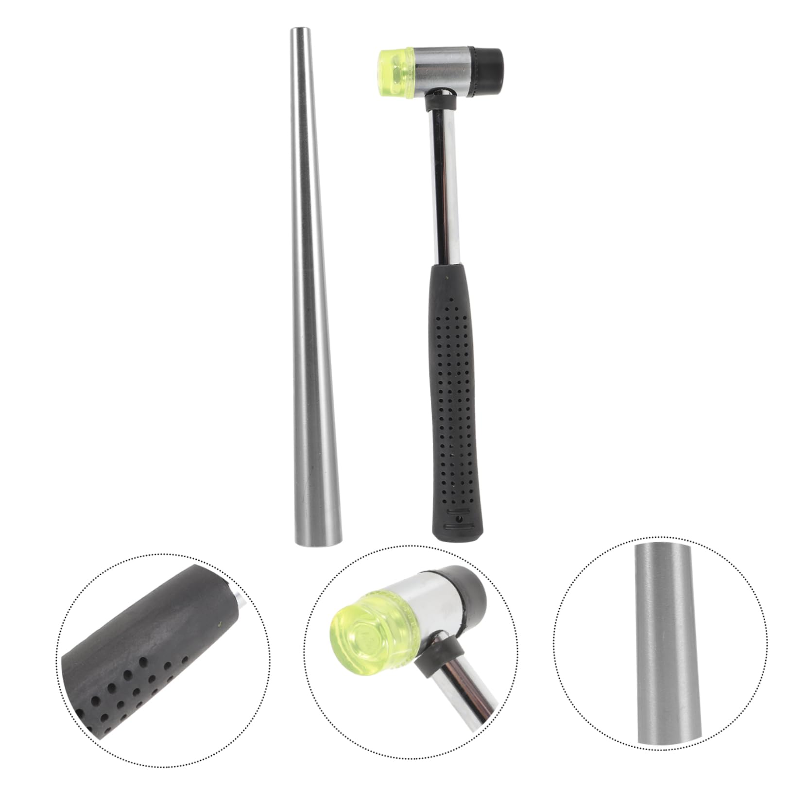 Mipcase Kit de Herramientas para Joyería con Mandril y Martillo de Goma Portátil para Ajustar Anillos de Boda Protector de Joyas Profesional para Tipo Estilos