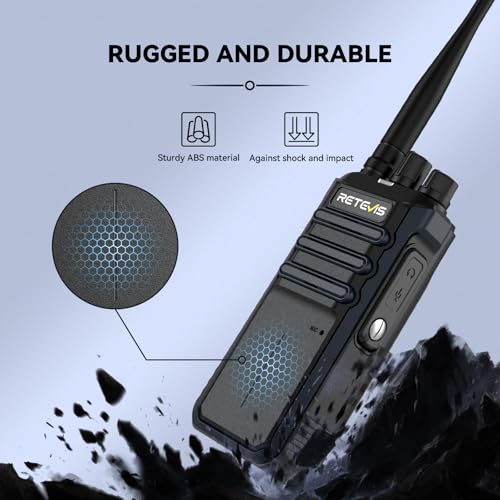 Image of Retevis RT86A Long Range Walkie Talkies,Heavy Duty 2 Way Radio with Earpiece,Professional Two Way Radio High Power,Group Call,Durable,2500mAh Rechargeable,for Fulfillment Center Warehouse(10Pack)