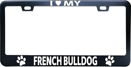 Miniatura 10 de My Best Friend is A Pitbull Paw - Soporte para placa de automóvil de 12 x 6 pulgadas, marco frontal de acero inoxidable negro, 2 agujeros y tornillos