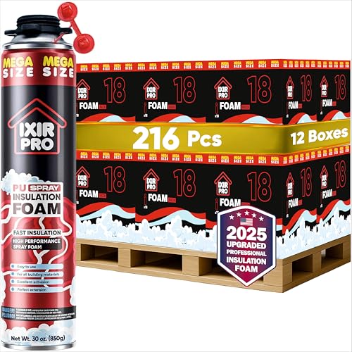 Mega Spray Foam Insulation 216 Pcs (12 Boxes x 18 Pcs) Expanding...