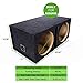 Bbox Dual Vented 15 Inch Subwoofer Enclosure - Pro Series Dual Vented SPL Car Subwoofer Boxes & Enclosures - Premium Subwoofer Box Improves Audio Quality, Sound & Bass - Nickel Finish Terminals
