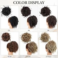 AISI BEAUTY 2PCS Messy Bun Hair Pieces Tousled Updo Hair Buns Extensions Wavy Curly Scrunchies Synthetic Chignon Hairpieces for Women(4T30) — image 8