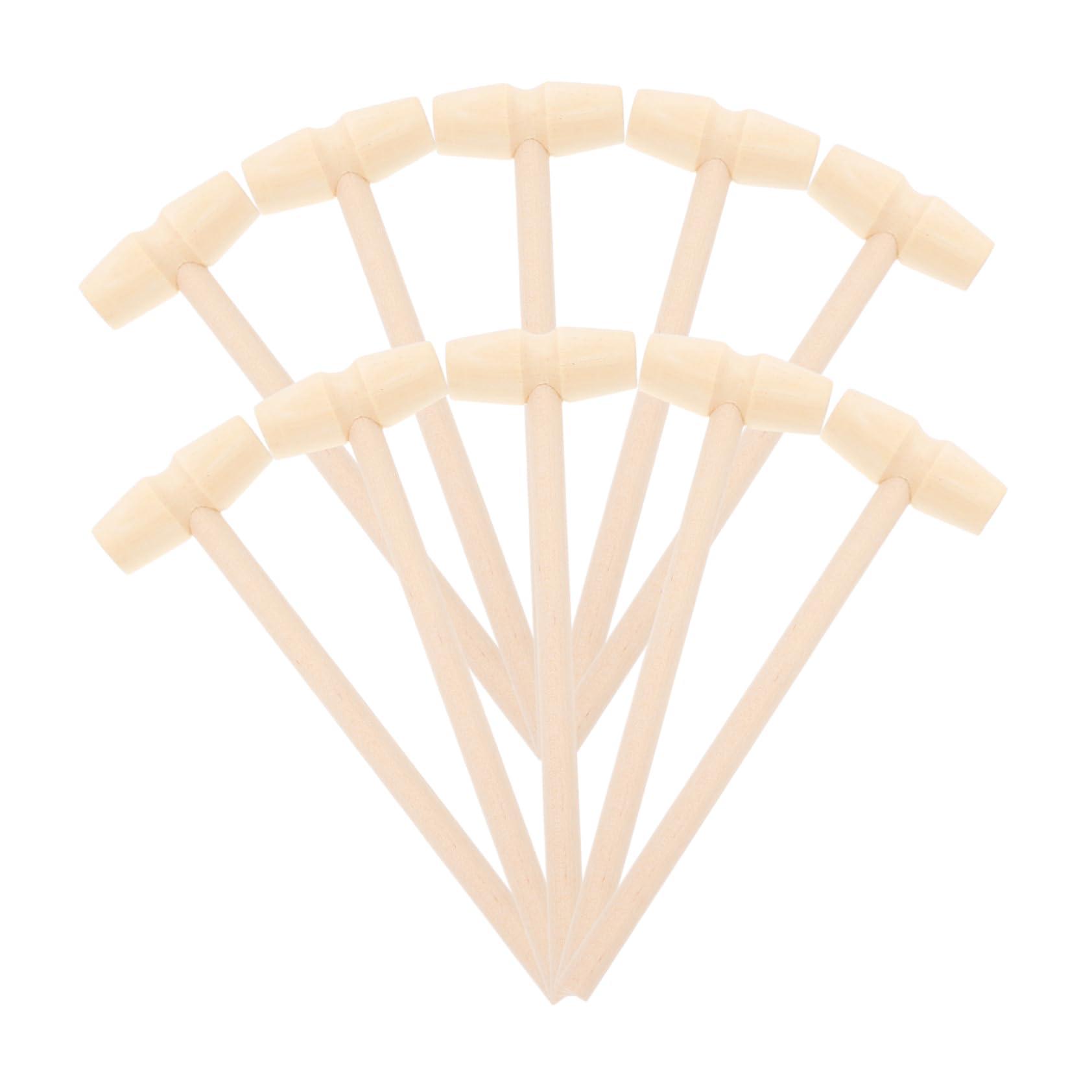 Milisten Mini Beat Toy for Infants 10pcs Wooden Hammer Mallets Boys and Girls Building Toys for Boys Girls