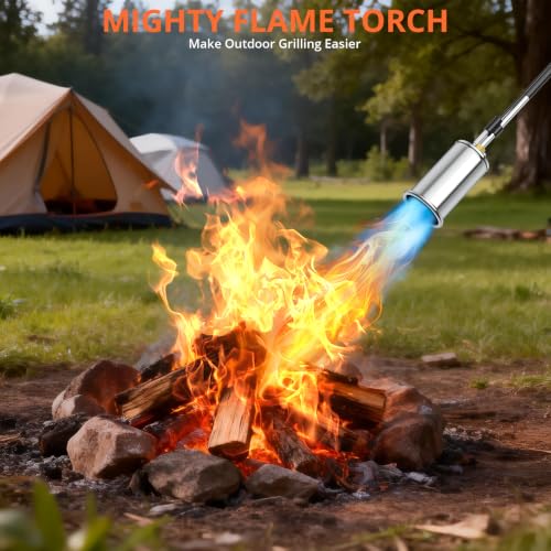 Image of Propane Weed Torch 30 inch High Power Leak-Proof,Tank Not Included | Efficient weed removal, ideal for ice melting & outdoor tasks. Stable flame, ergonomic grip for long-time operation