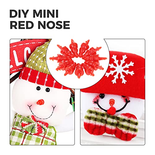 Yetaha 20Pcs Red Snowman Nose, Carrot Crafts Safety Noses Santa Claus Dolls Nose For Christmas Decoration Diy Making Supplies #TOP5