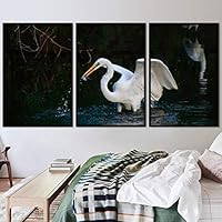 3 Piece Framed Canvas Wall Art Beach Birds Canvas Prints Home Artwork Decoration for Living Room,Bedroom - 16
