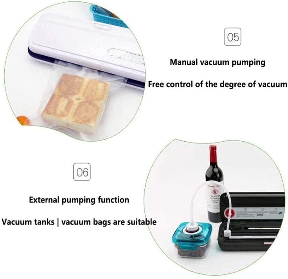 Sellador de Bolsas Selladora al Vacio Envasador al Vacío Máquina de envasado al vacío de diseño Compacto Selladora al vacío Máquina de envasado doméstica pequeña para preservar la conservació