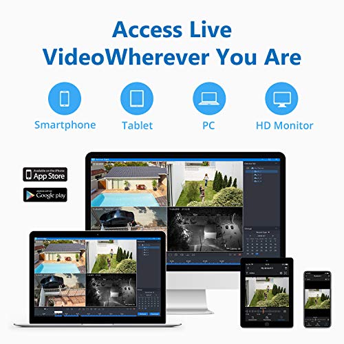 SANNCE 5MP PoE Überwachungskamera Set 8CH NVR Videoüberwachung mit 2TB Festplatte, 4X 5MP Bullet PoE IP Kamera Aussen Wasserdicht IR Nachtsicht mit Audioaufnahme/Bewegungserkennung