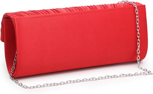 Miniatura 10 de Dasein Bolsos de noche de satén para mujer bolsos de mano bolsos de boda bolsos formales para fiesta baile de graduación con diamantes de imitación