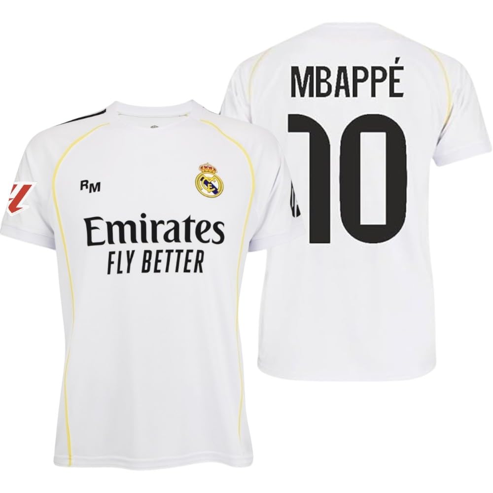 Real Madrid -Camiseta Mbappé Nº10 | Edición Aficionado con o Sin Parche laliga| Regalo Ideal Navidad