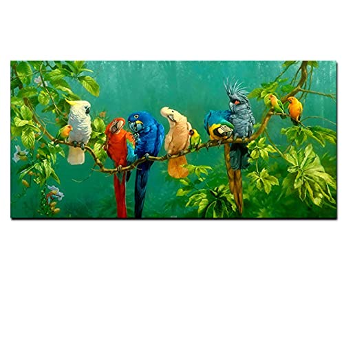 Peinture au diamant adultes enfants perroquet pour un moment complice