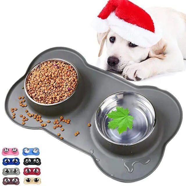 SHREE VALLV Dog Food Bowls Stainless Steel Dog Food & Water Bowls, Dog Dishes Set with No Spill & Slip Silicone Mat, Feeder Bowls for Small Medium Large Size Dogs Cats Puppy and Pets. (B0CW5WQ655) Amazon Price History, Amazon Price Tracker