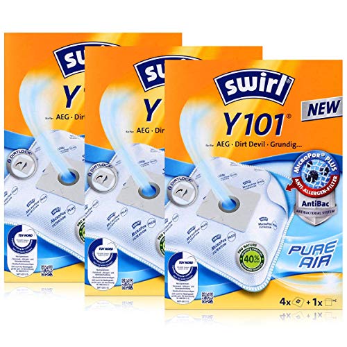 3 Pakete Swirl Staubsaugerbeutel Y101 / Y 101 MicroPor Plus Airspace für AFK, Boman und andere