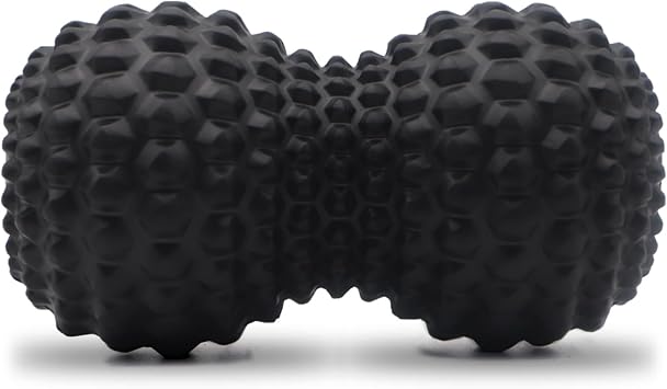 KITWILD Peanut Massage Ball, Double Lacrosse Massage Roller Ball for Deep Tissue Muscle Massage, Physical Therapy, Myofascial Release, Muscle Knots, and Yoga Therapy Black