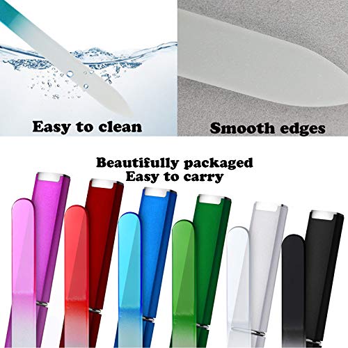 IHUIXINHE Nagelfeile Glas Set, 6er St. Glasfeile für Nägel aus Kristall Glas mit Nagelfeilen für Gelnägel und… – Bild 6
