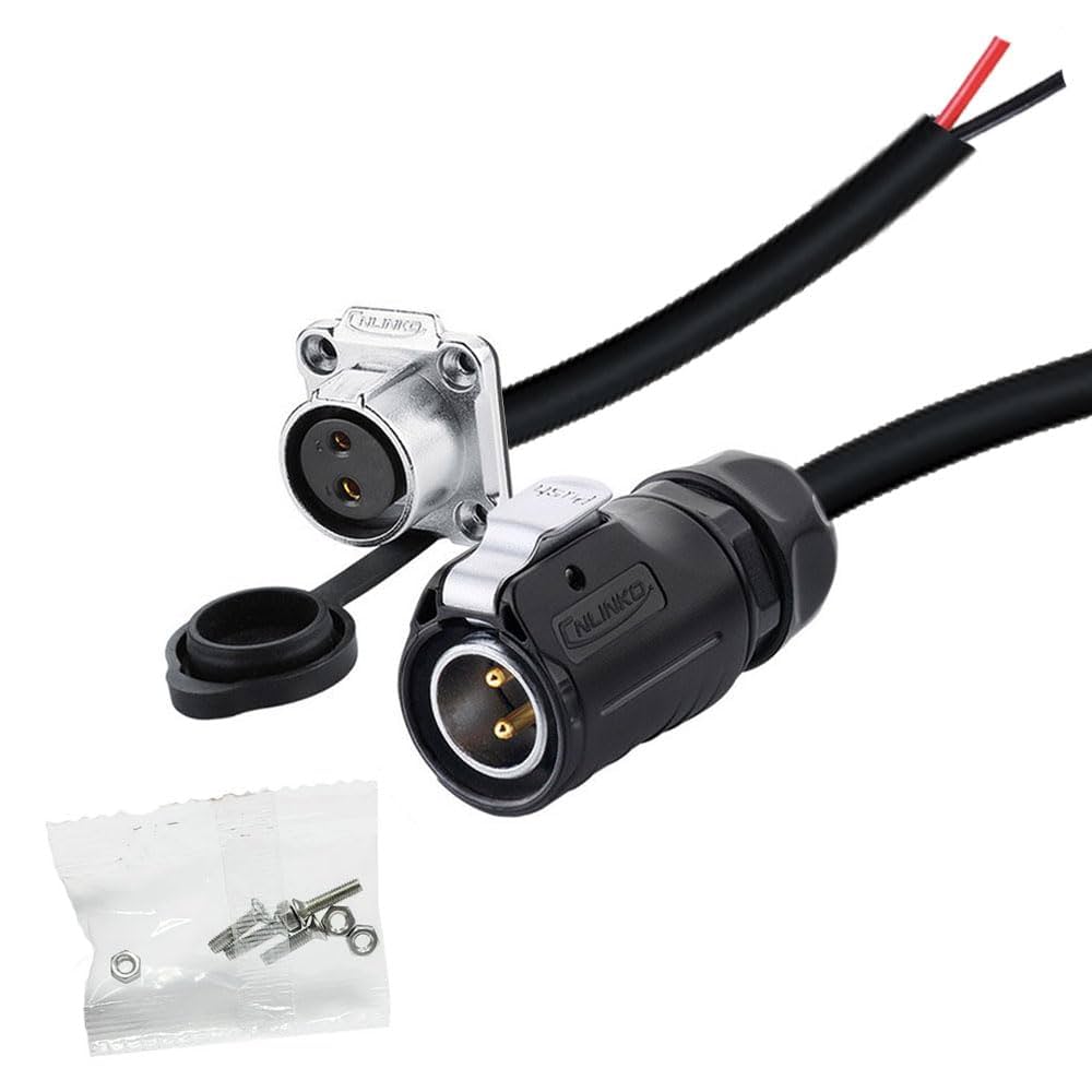 水源 Amazon.co.jp: ハイパワー20A 25A防水の2芯電源防水コネクタ、2
