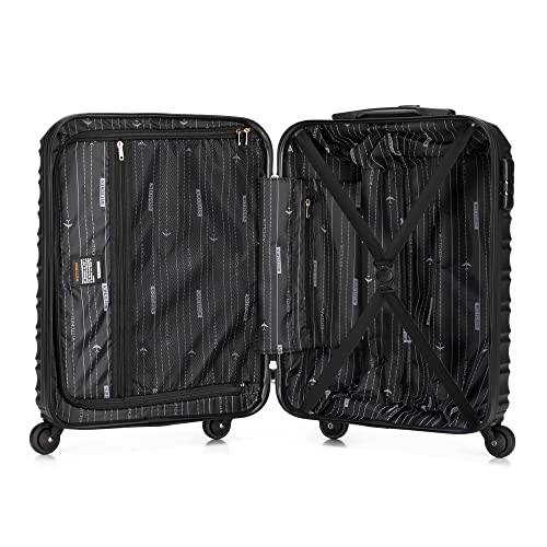 WITTCHEN Stabiler Handgepäck Trolley Koffer Reisekoffer Schwarz ABS Hartschalen Trolley Rollen Kombinationsschloss – Bild 6