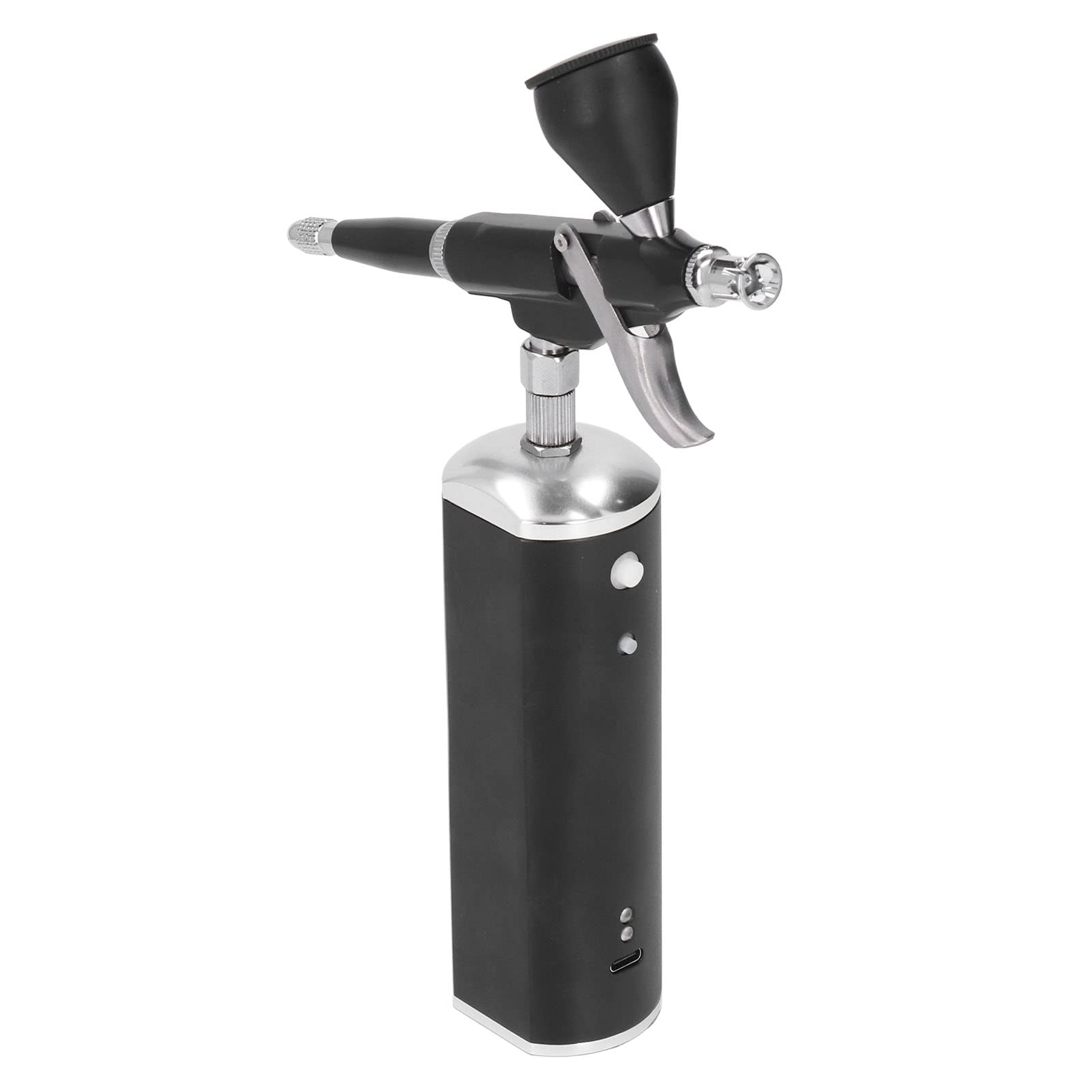 Hyuduo Ensemble d'aérographe Rechargeable Kit d'aérographe sans Fil en Alliage 'aluminium 30Psi Buse de 0,3 Mm Chargement USB 1500 MAh avec Compresseur pour Maquillage Peinture Nail Art Tatouage