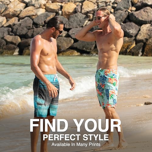 Image of Kanu Surf Men's Big Viper Extended Size Stripe Swim Trunk