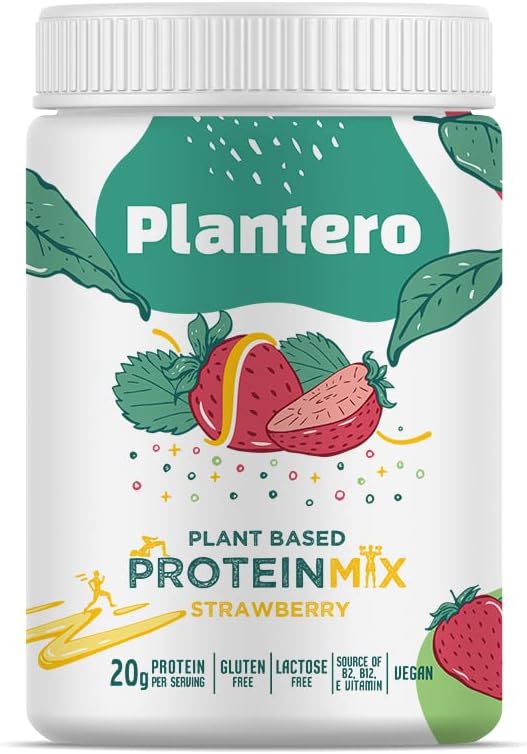 PLANTERO Strawberry Protein Isolate Blend ™ Supergreens Mix Vitamins 416 gr 13 Services