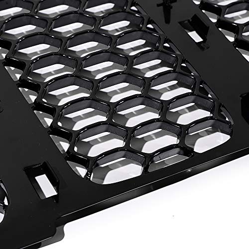 Image of Front Bumper Black Honeycomb Mesh Grill Grille Inserts Compatible with 2014-2016 Jeep Grand Cherokee