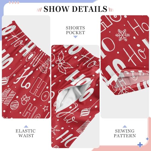 ZZXXB Santa Claus's Laugh Boys Long Pants Soft Trousers Elastic Waist Kids Lounge Bottoms with Pockets S-XL4