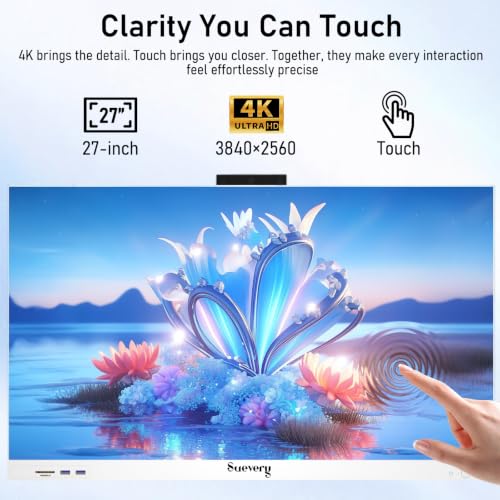 Image of suevery 27 inch Touchscreen All-in-One Desktop Computer Core I7 4K