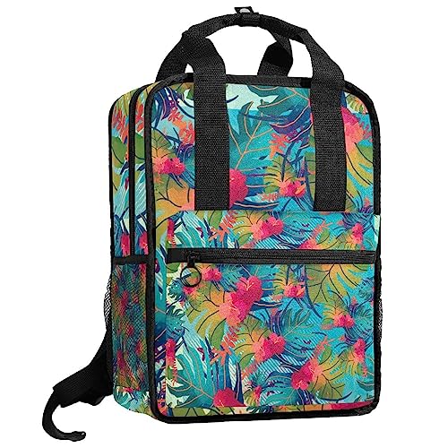 Sac à dos garçons et filles motif tropical multicolore 35.5cm