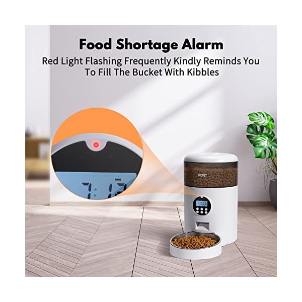 WOPET-Automatic-Cat-FeederTimed-Dog-Feeder-Pet-Food-Dispenser-with-Desiccant-Bag-for-Dry-FoodProgrammable-Portion-Control-Voice-Recorder-for-Small-Medium-Pets Timed Dog Feeder