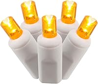 Vista 5 de Vickerman Juego de 100 luces LED de gran angular púrpura claro en cable blanco