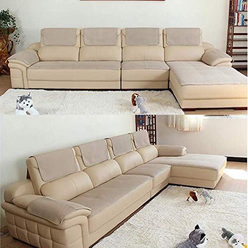 DANODA Abdeckung Für Ledercouch, Super Rutschfeste Dämpfung Couch Überwurf Für Haustiere, Möbel Protector - 6mm Dicke/Verkauft in Stück, Dunkelbraun, 60x60cm