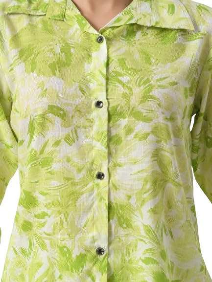 Image of Neysa Floral Print Cord Set (Shirt & Bottom Set) for Girls & Women | Women Flower Print Set | Women Printed Palazzo Set | Women Shirt Set | Women Cord Set.