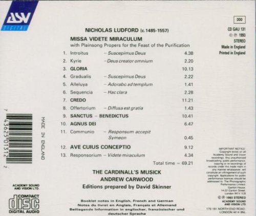 Missa Videte Miraculum/Ave Cui
