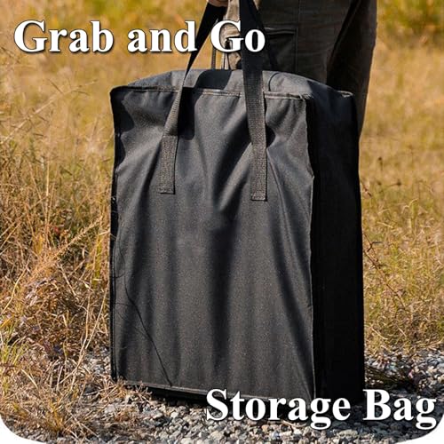 Tavolo da campeggio, portatile, pieghevole, con borsa portaoggetti, per barbecue, spiaggia, pesca e picnic all'aperto, grande design in metallo, perfetto per giardino e balcone