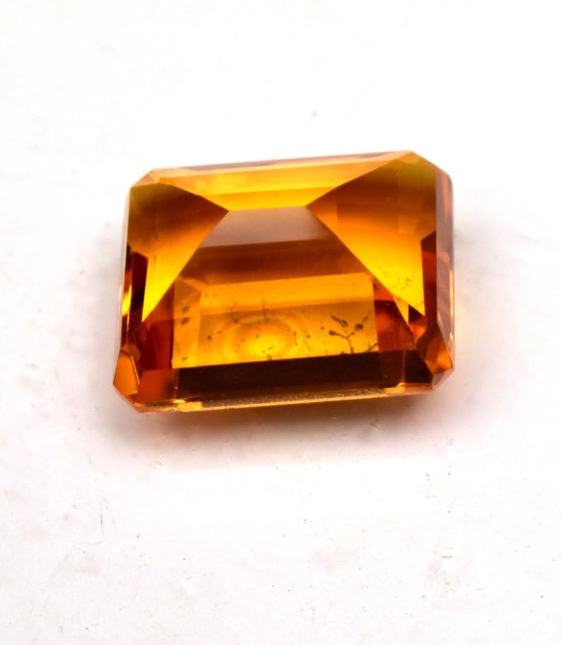 Citrine naturelle rectangulaire pour pendentif unique à offrir en cadeau