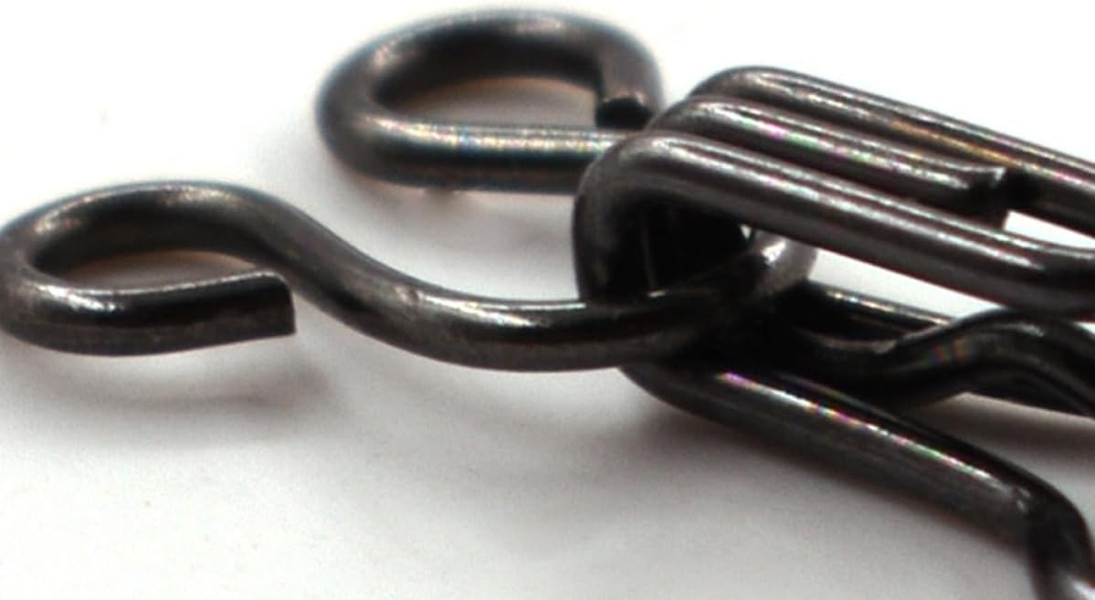 Cabilock 120pcs Sewing Hooks and Eyes Closure Metal Hooks and Clothing Fasteners in Gray for Bras Skirts Trousers