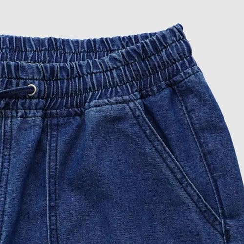 fanmpghleoo Drawstring Wide Leg Jeans Woman High Waisted Baggy Jeans Trendy Y2k Casual Denim Pants Pull On Denim Trousers4